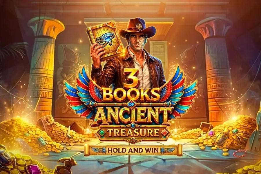 3 Books of Ancient Treasure Hold and Win Pokie Review
